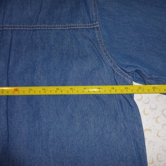 Vintage Mens Nutcracker Brand Christmas Denim Button Up Shirt NWT Size Medium - Picture 12 of 12